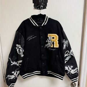 REVENGE X Kosuke Kawamura Embroidered Varsity Jacket Mens Large